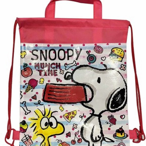 NEW Snoopy Non-Woven School/Shoes/Hiking/Gift/Party/Swimming Pool/ Backpack.Pink - Picture 1 of 4